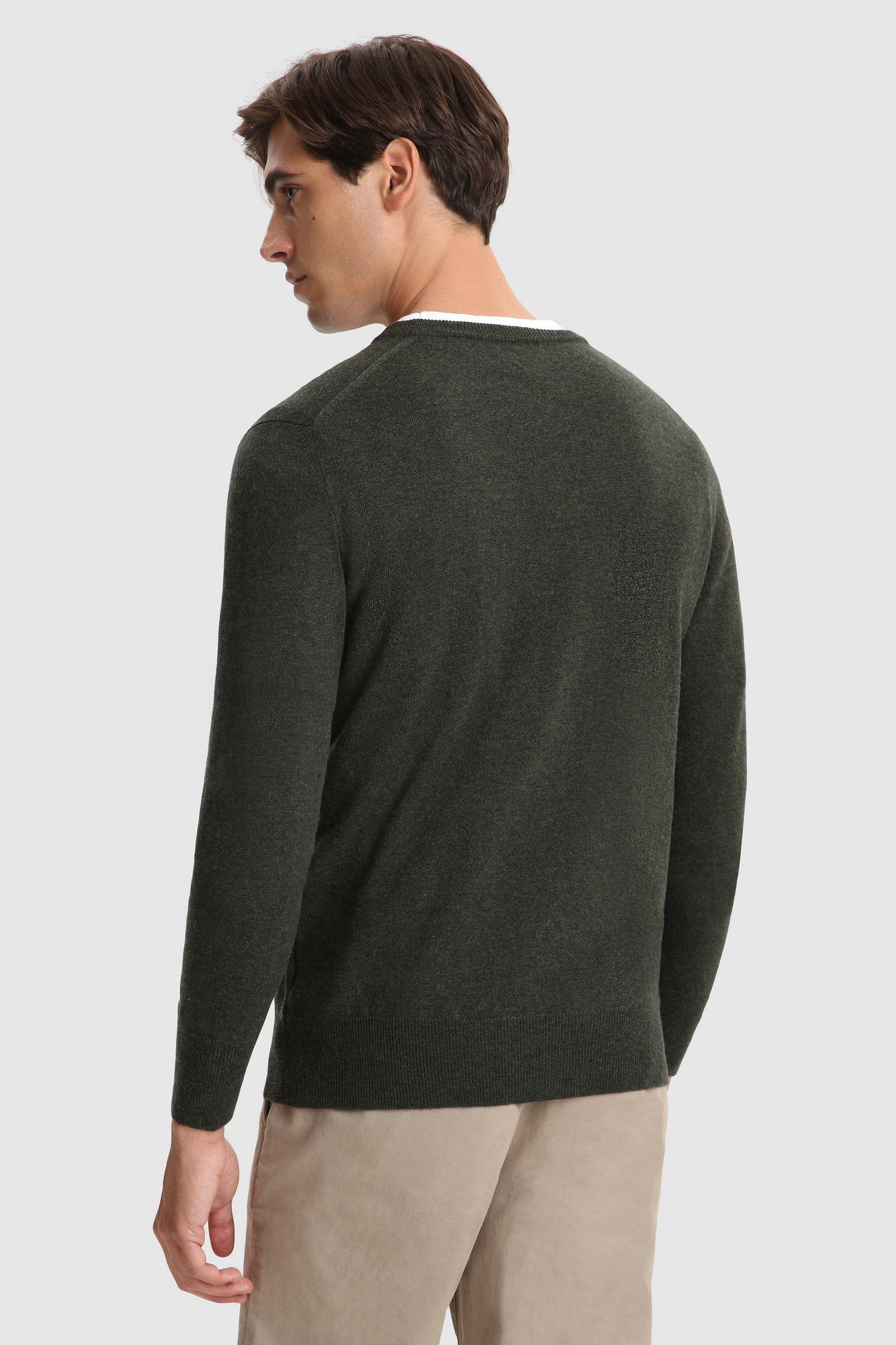 Pullover Super Geelong mit Rundhalsausschnitt aus Wolle