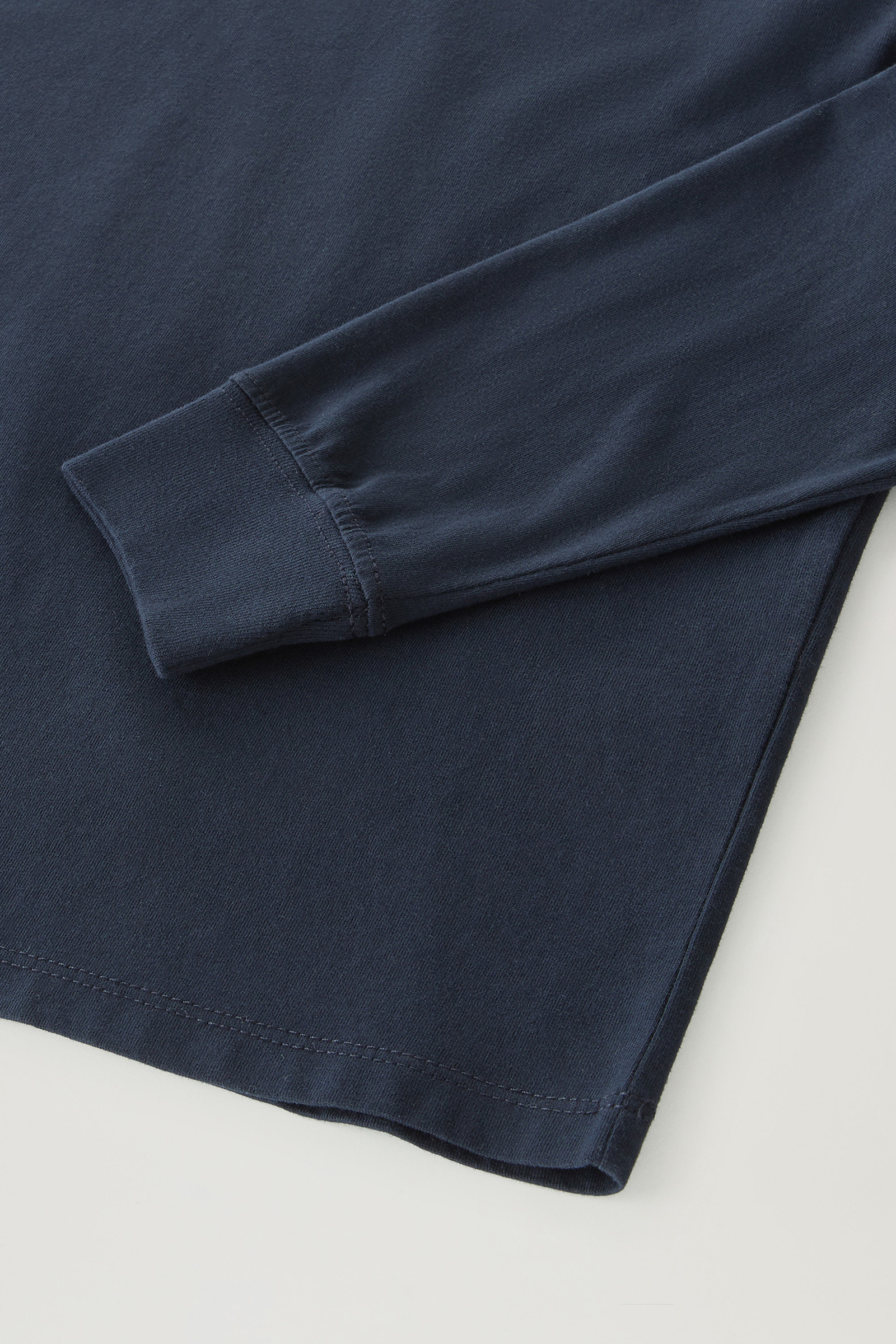 Maglietta a maniche lunghe da bambino in puro cotone blu photo 4 | Woolrich
