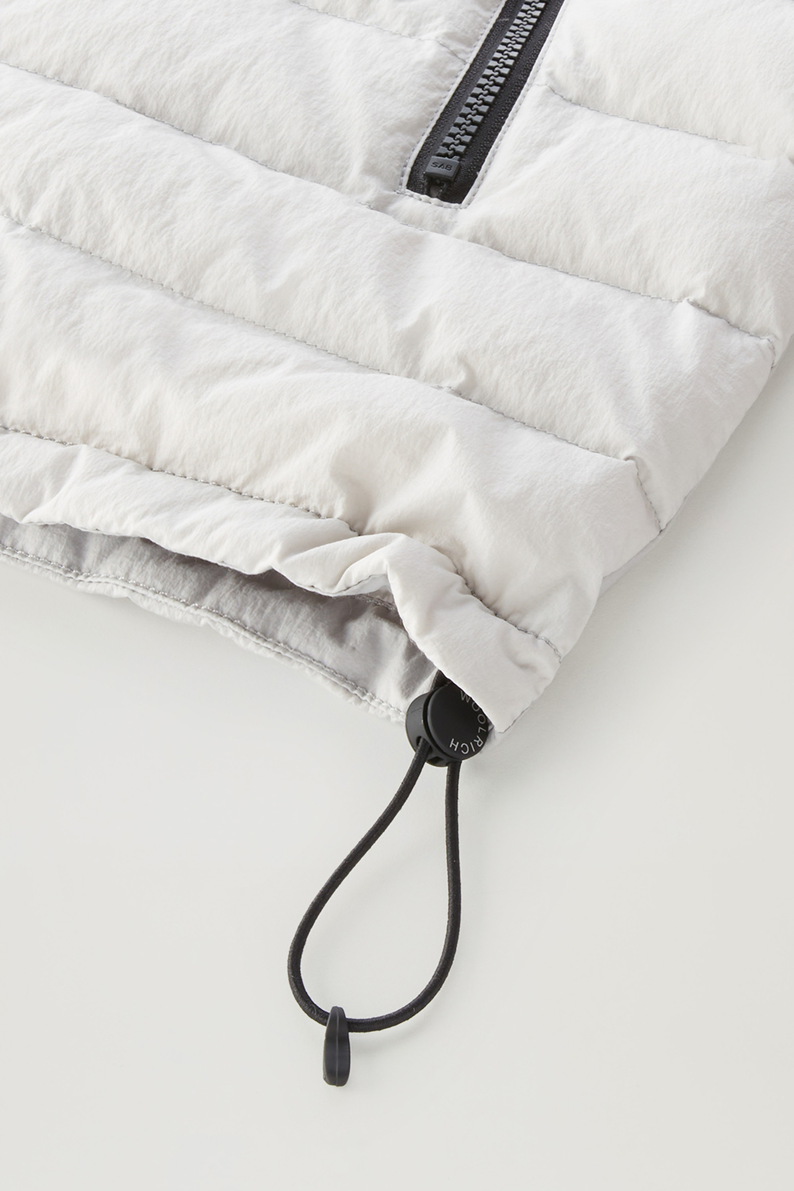 Veste Hybrid en nylon crinkle avec matelassage sur le devant et capuche blanc photo 10 | Woolrich
