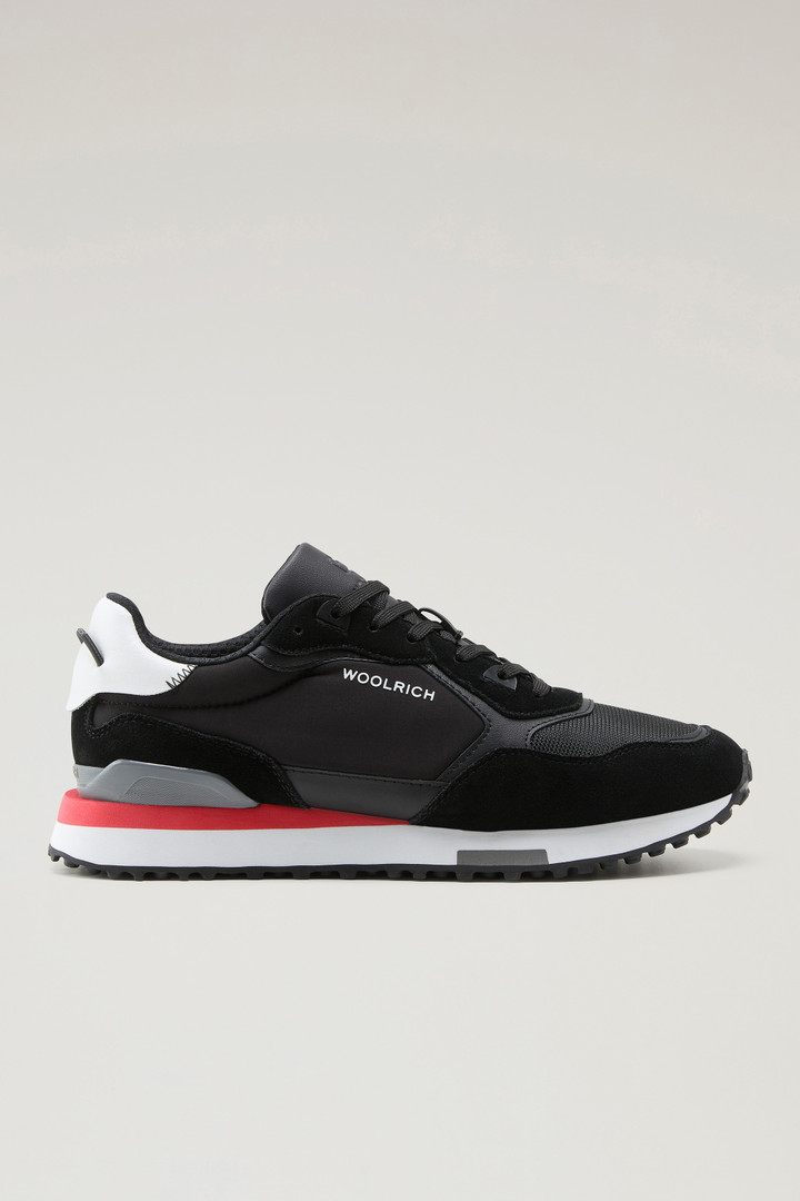 Retro Sneakers in Suede with Nylon Details Black photo 1 | Woolrich
