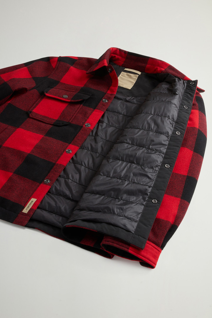 WOOL CHECK ALASKAN SHIRT JACKET Rouge photo 8 | Woolrich