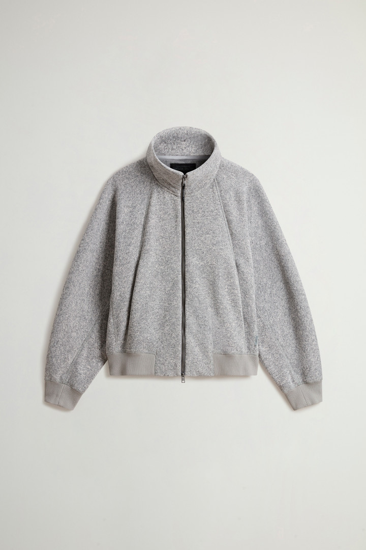 Full-Zipper Sweatshirt with Stand-Up Collar in Recycled Sherpa by Todd Snyder Gray photo 5 | Woolrich