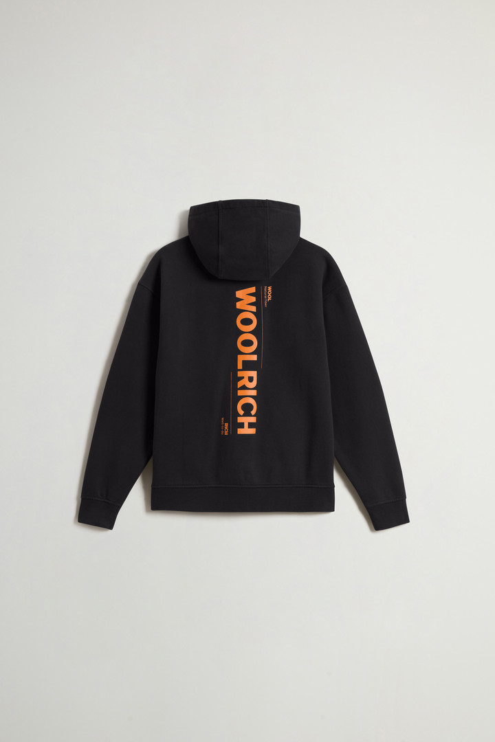 Teen Boys’ Hoodie in Brushed Pure Cotton Black photo 2 | Woolrich