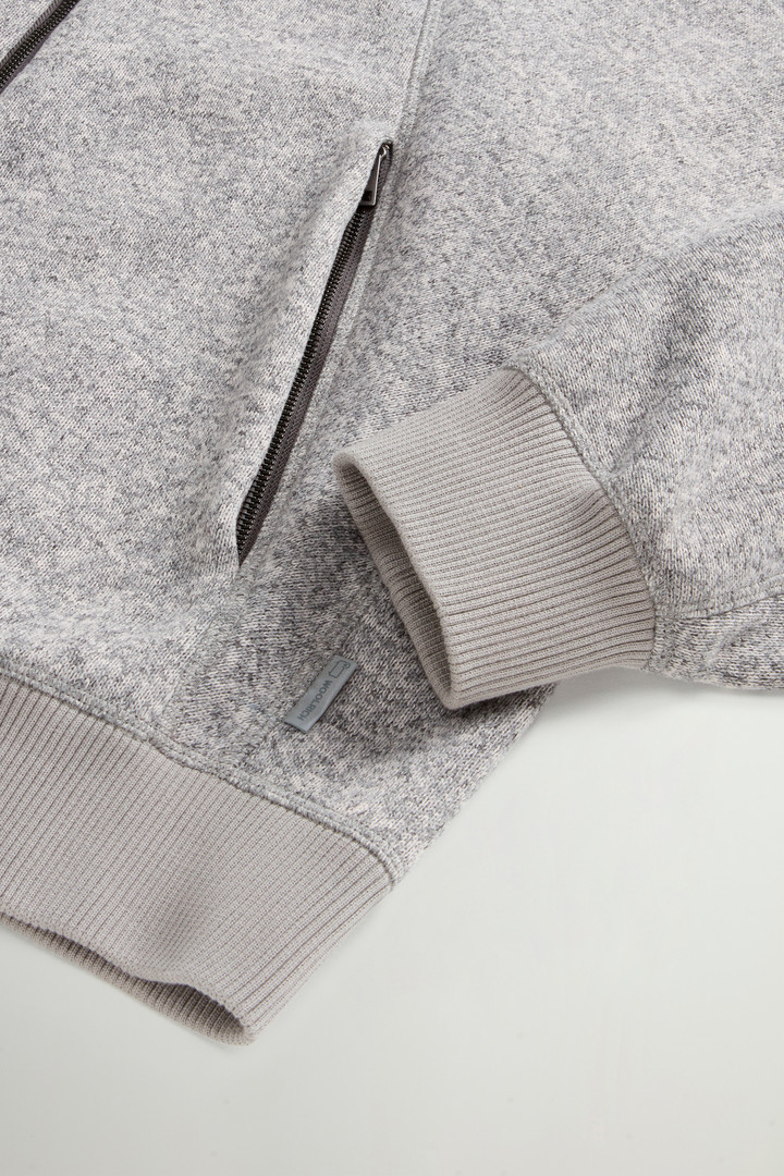 Full-Zipper Sweatshirt with Stand-Up Collar in Recycled Sherpa by Todd Snyder Gray photo 6 | Woolrich