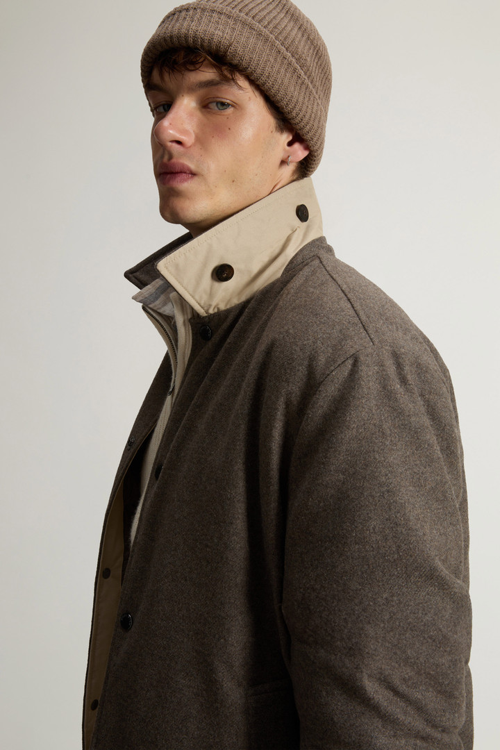 Giacca a camicia Keating in misto lana italiana riciclata Marrone photo 4 | Woolrich