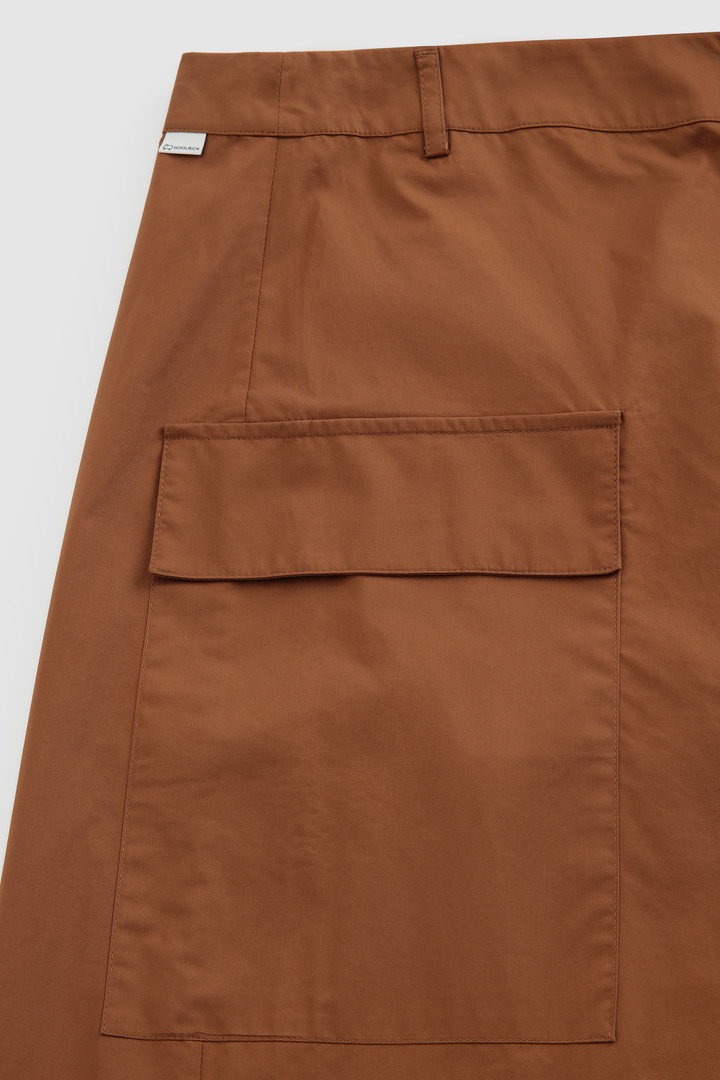 Jupe portefeuille en popeline de coton marron photo 6 | Woolrich
