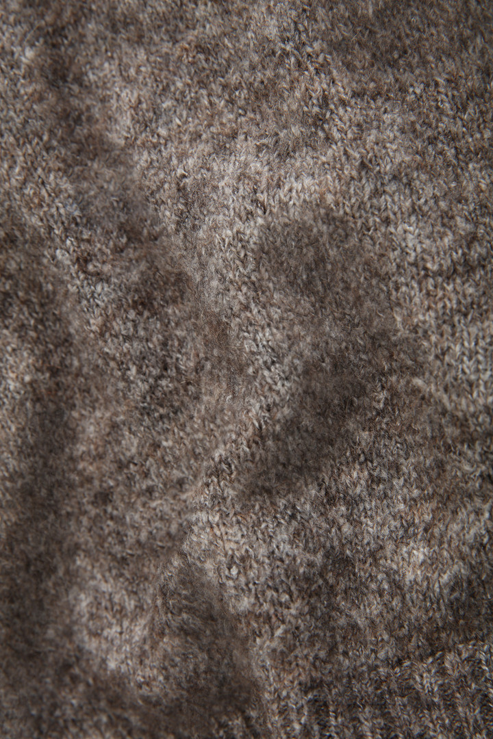 Stretch Henley Sweater in wool blend