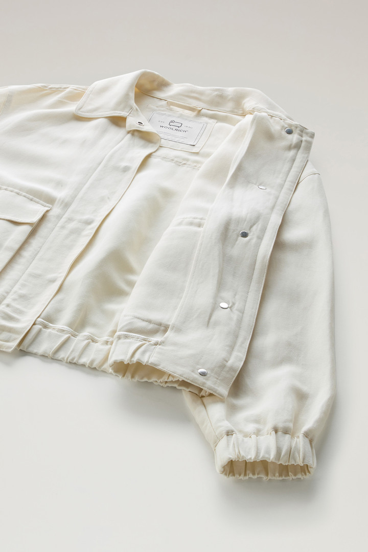 Bomber Jacket in Linen Blend White photo 9 | Woolrich