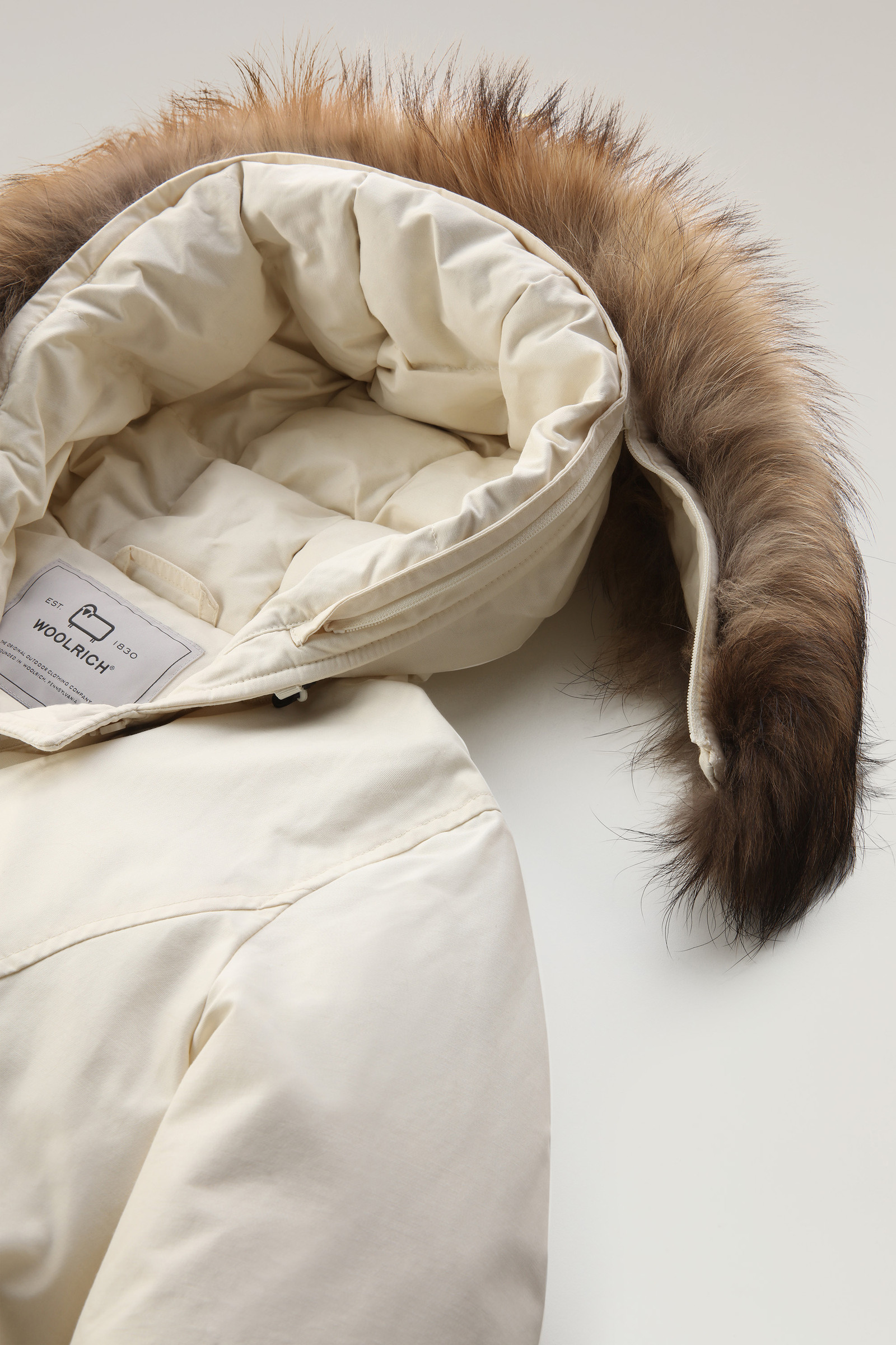 Arctic Parka aus Ramar Cloth mit abnehmbarem Pelzbesatz weiß photo 7 | Woolrich