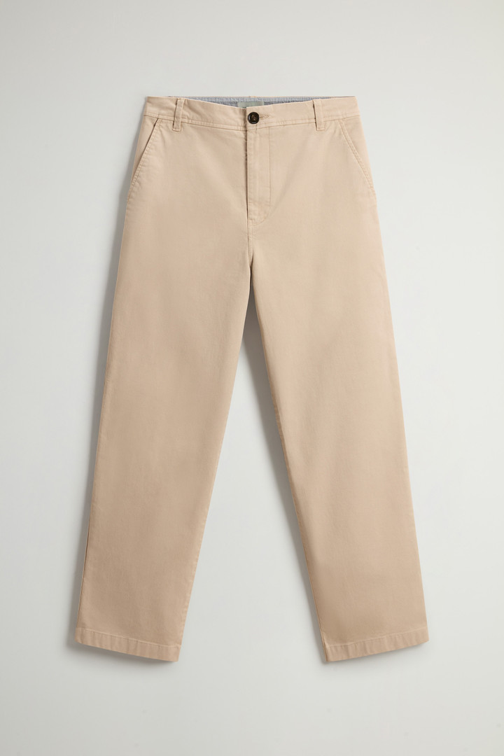 Garment-dyed Chino Pants in Stretch Cotton Beige photo 4 | Woolrich