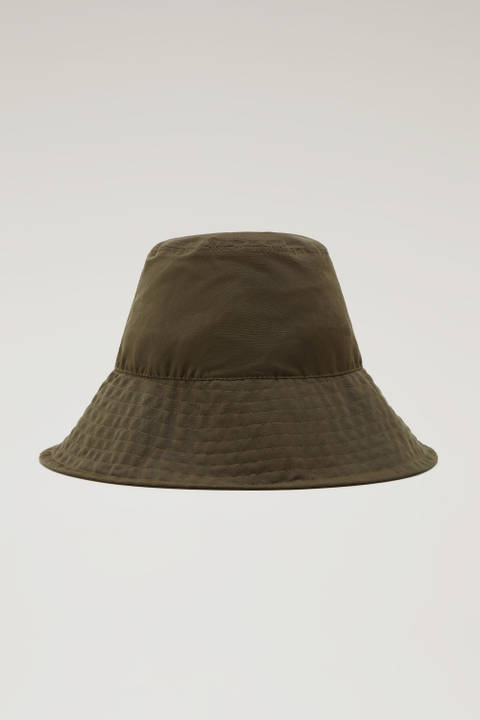 Rain Bucket Hat in Soft Eco Ramar with Drawcord Green | Woolrich
