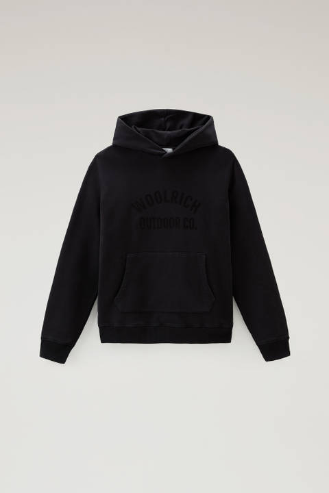 Hoodie in Pure Cotton Black photo 2 | Woolrich