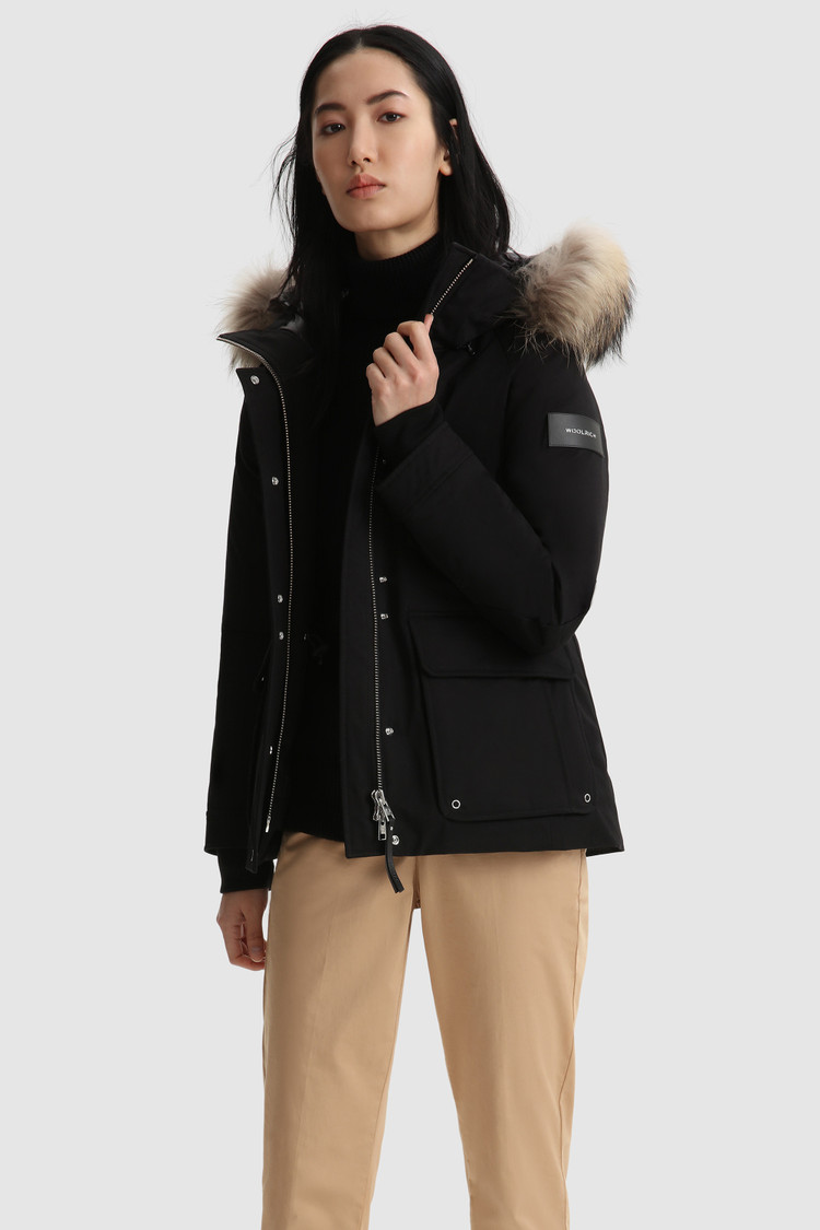 Yetna Parka con coulisse e cappuccio removibile