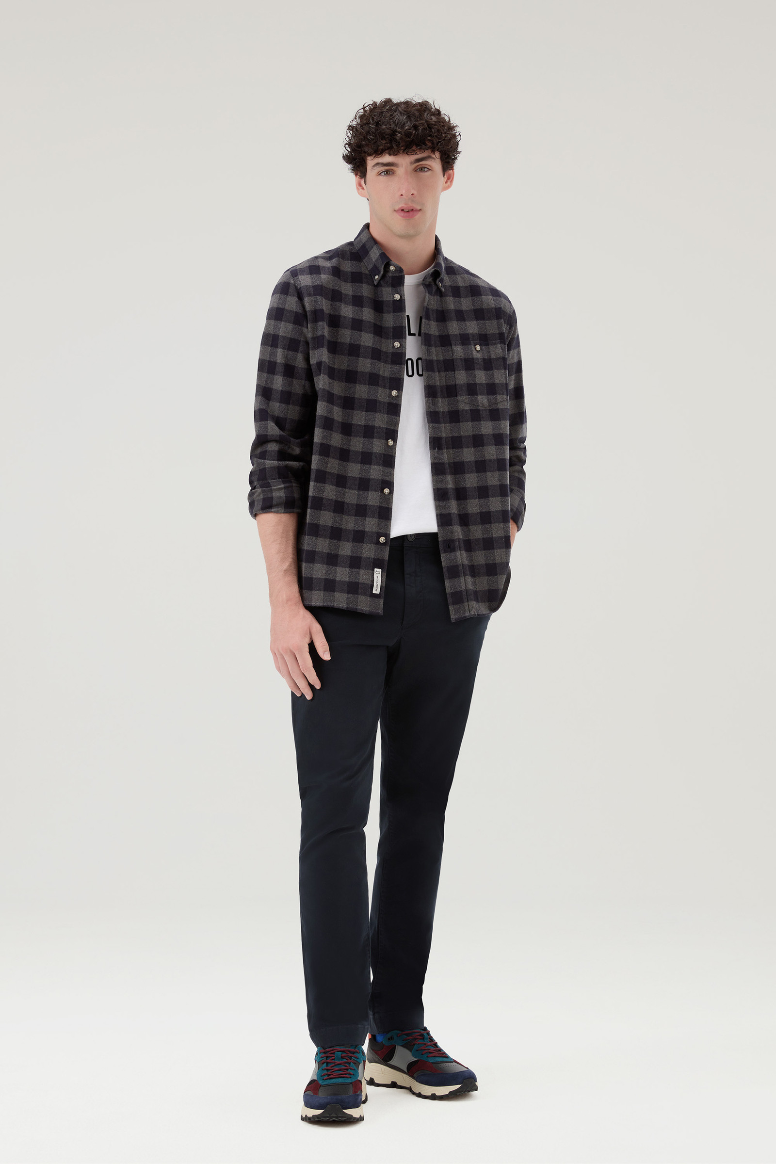 Traditionelles Karoshirt aus Flanell blau photo 2 | Woolrich