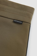 Pantaloni in cotone felpato con logo laterale