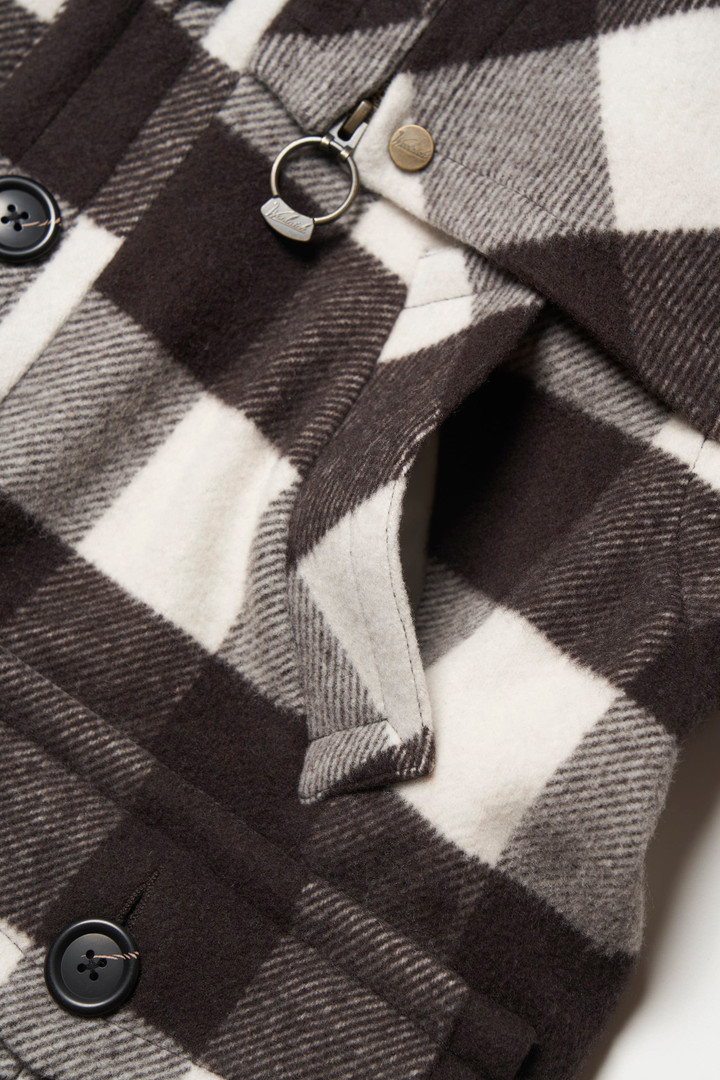 WOOL CHECK CRUISER JACKET Noir photo 10 | Woolrich