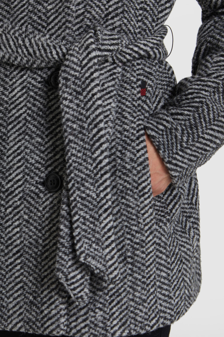 Belted wool coat