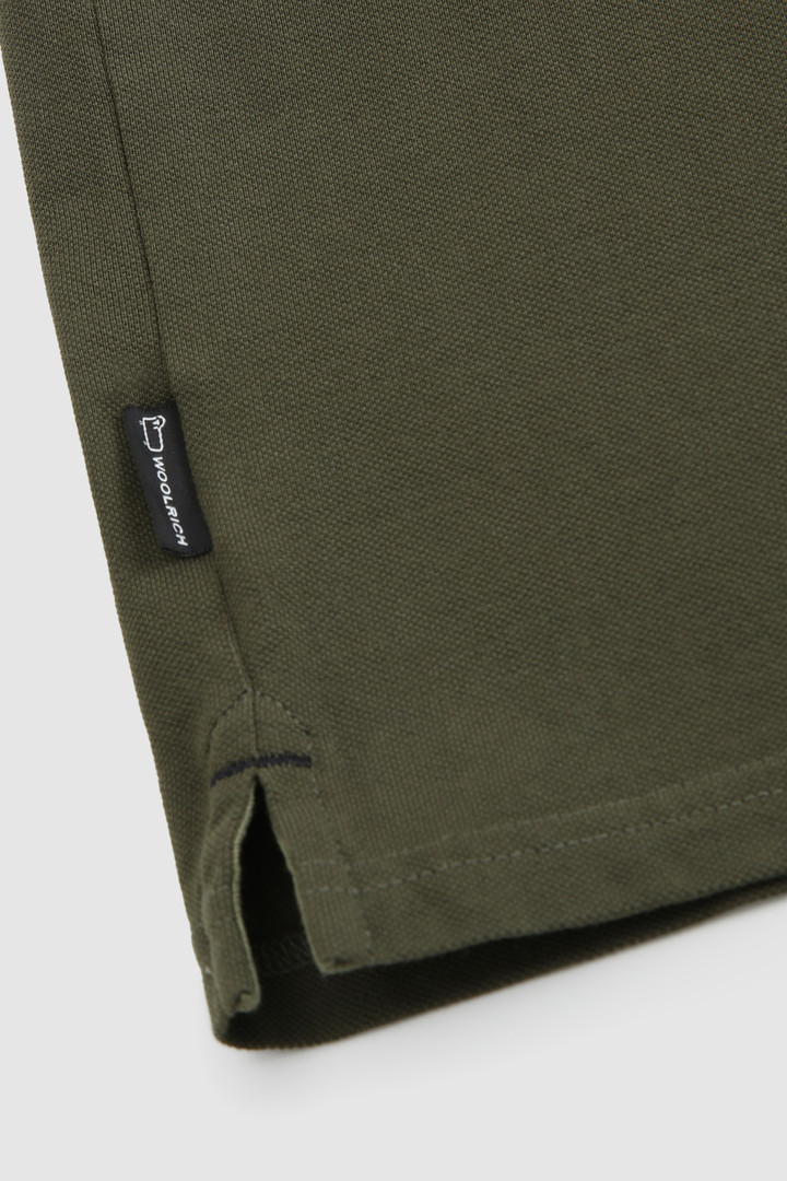 Polo Monterey en piqué de coton extensible vert photo 6 | Woolrich