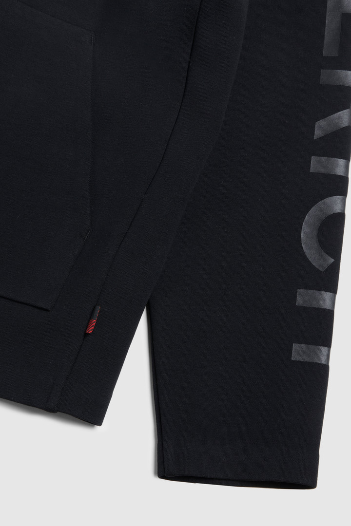Bonded hoody met capuchon en ritssluiting