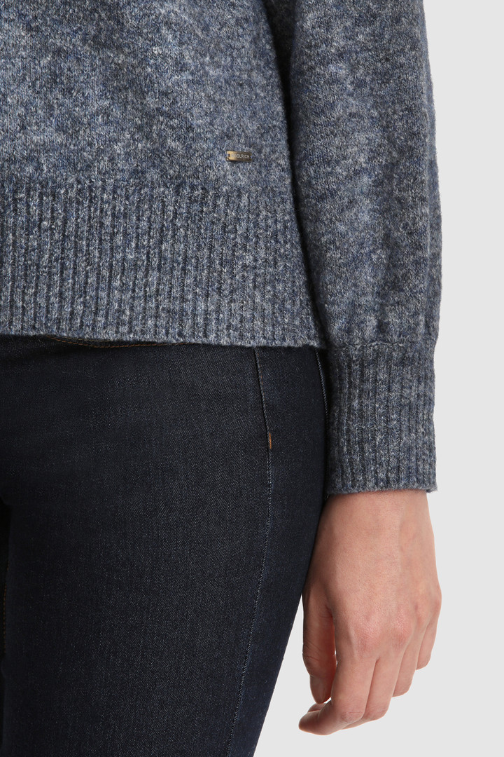 Stretch Henley Sweater in wool blend