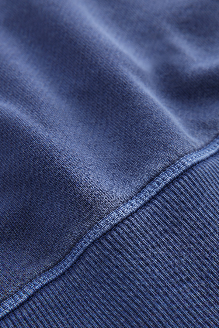 Hoodie in Garment-Dyed Cotton Blue photo 8 | Woolrich
