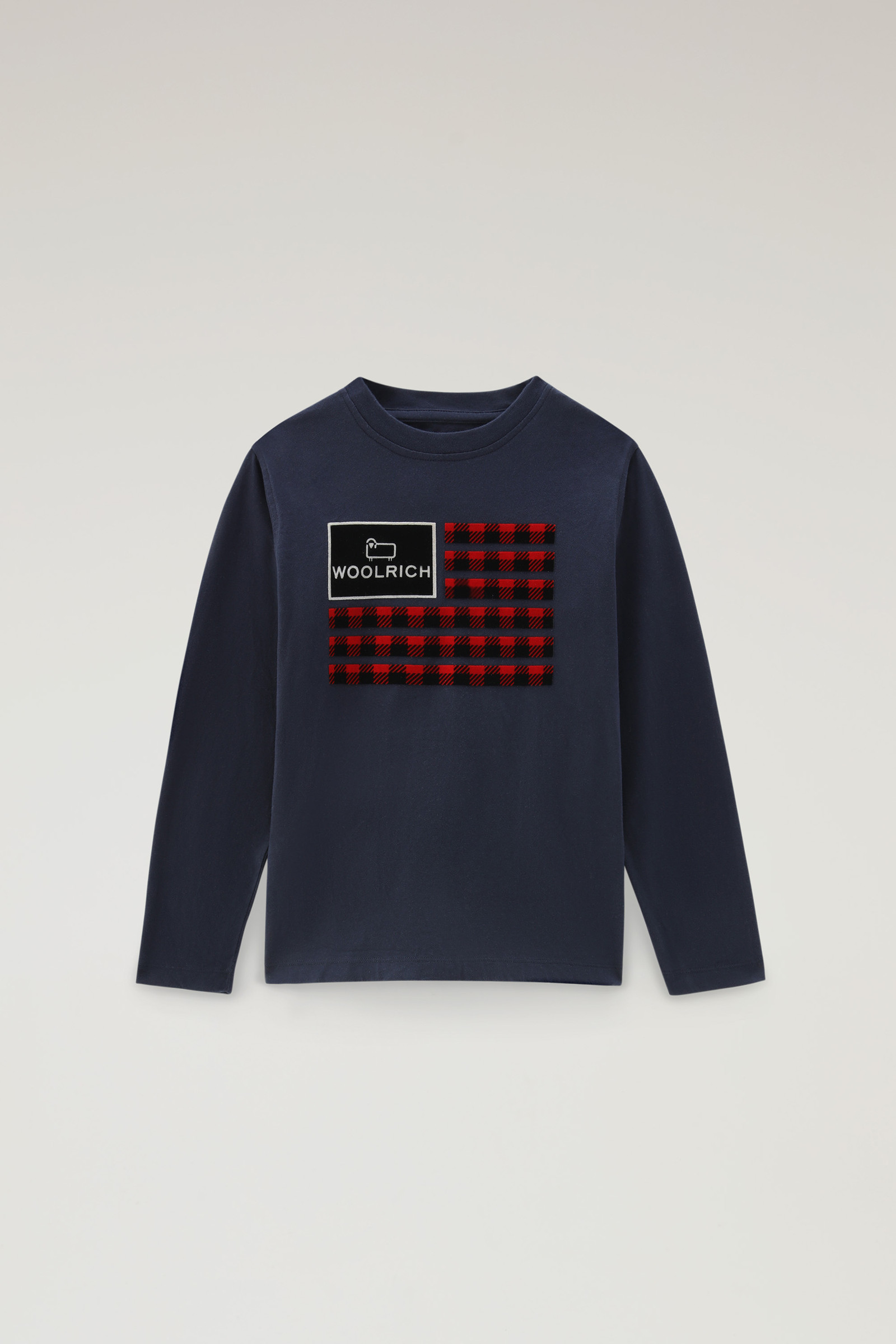 Boys' Long-Sleeved Flag Tee Blue | Woolrich