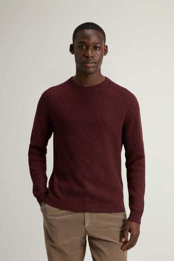 Wool-Blend Crewneck Sweater Red | Woolrich