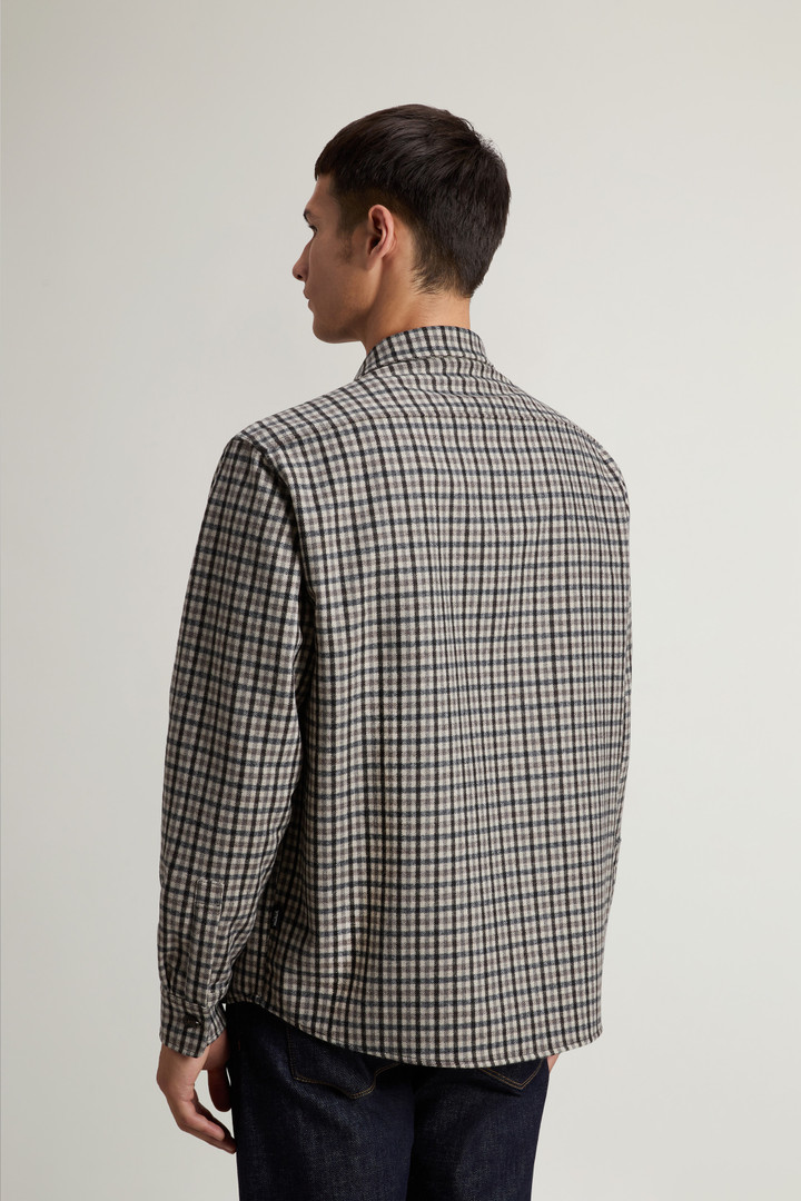 Wool Blend Oxbow Flannel Overshirt - Made in USA Multicolor photo 3 | Woolrich
