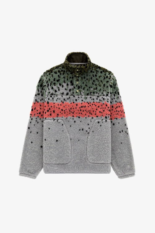 Sweat-shirt en molleton Trout Aimé Leon Dore / Woolrich grey | Woolrich