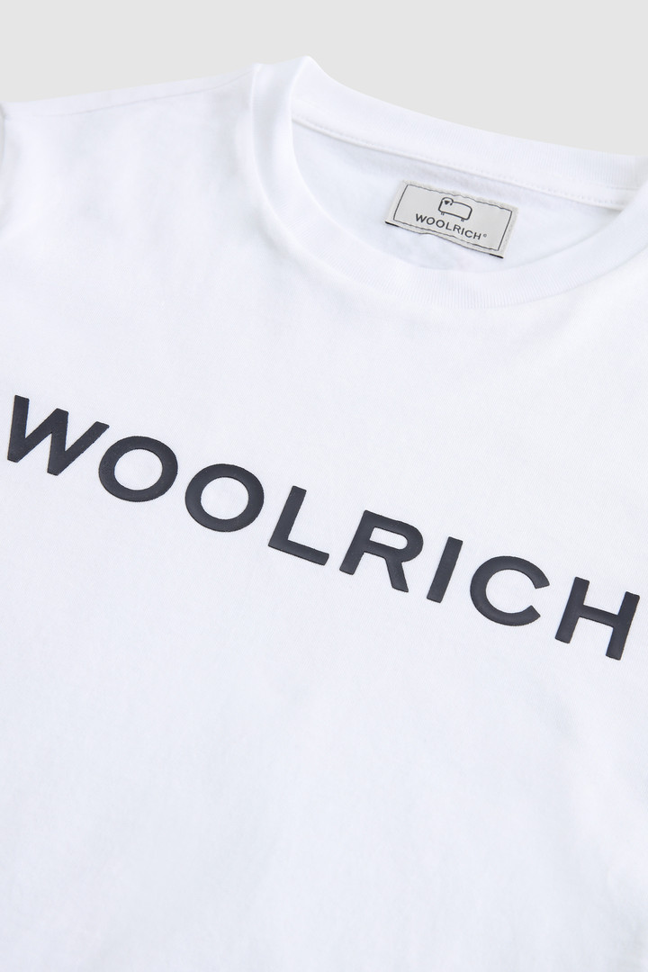 Boy's organic cotton tee with logo White photo 3 | Woolrich