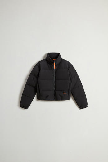 Cropped-Daunenjacke aus Ramar Cloth für Mädchen Schwarz | Woolrich