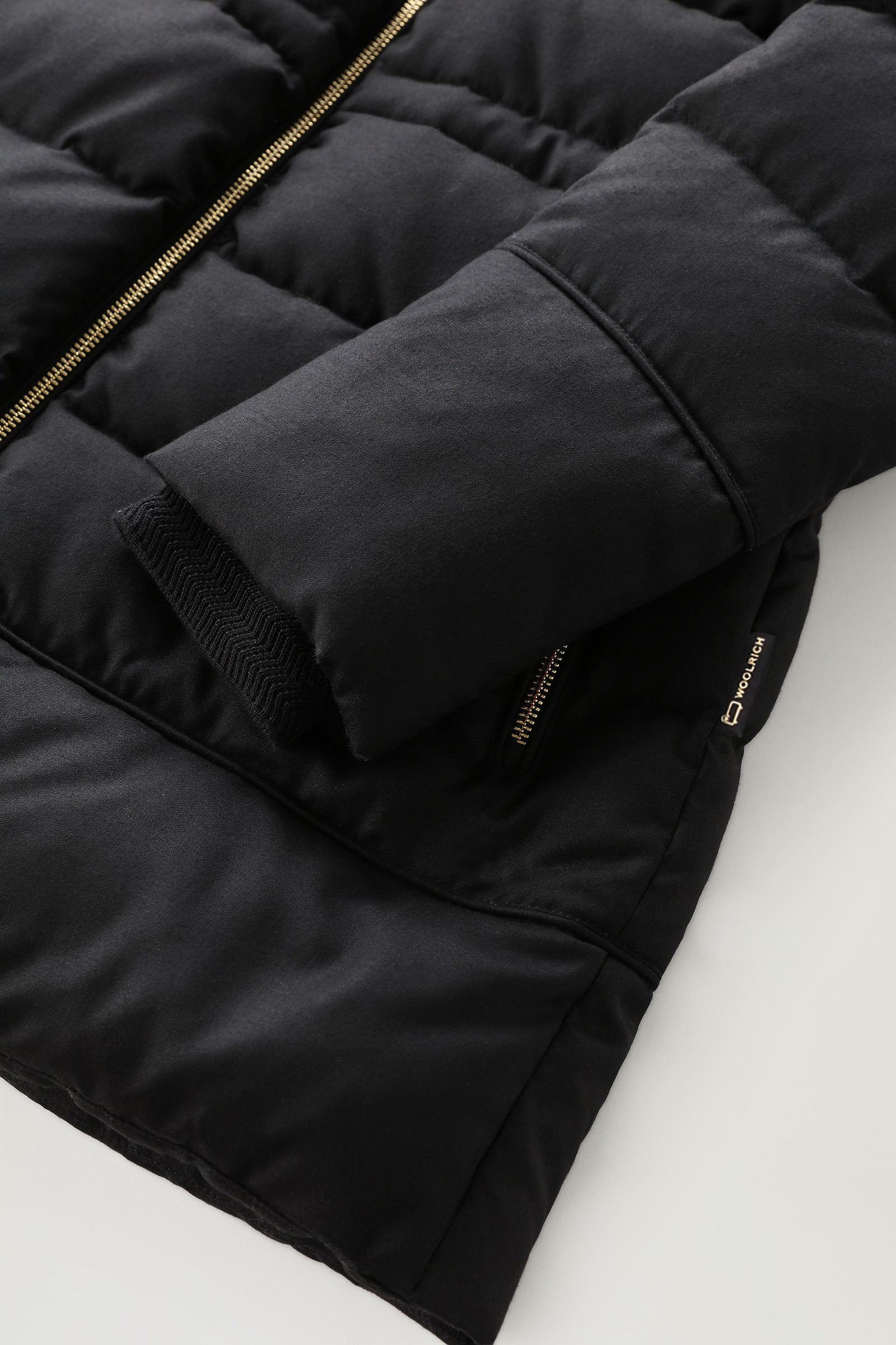 Luxury Parka Crafted with a Loro Piana Fabric in Wool and Silk Blend Black photo 8 | Woolrich
