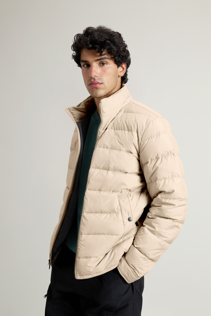 Lightweight Down Jacket in Microfiber Beige photo 4 | Woolrich