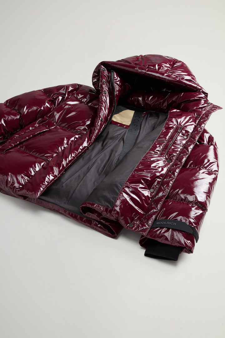 Short Quilted Parka in Glossy Nylon Purple photo 9 | Woolrich