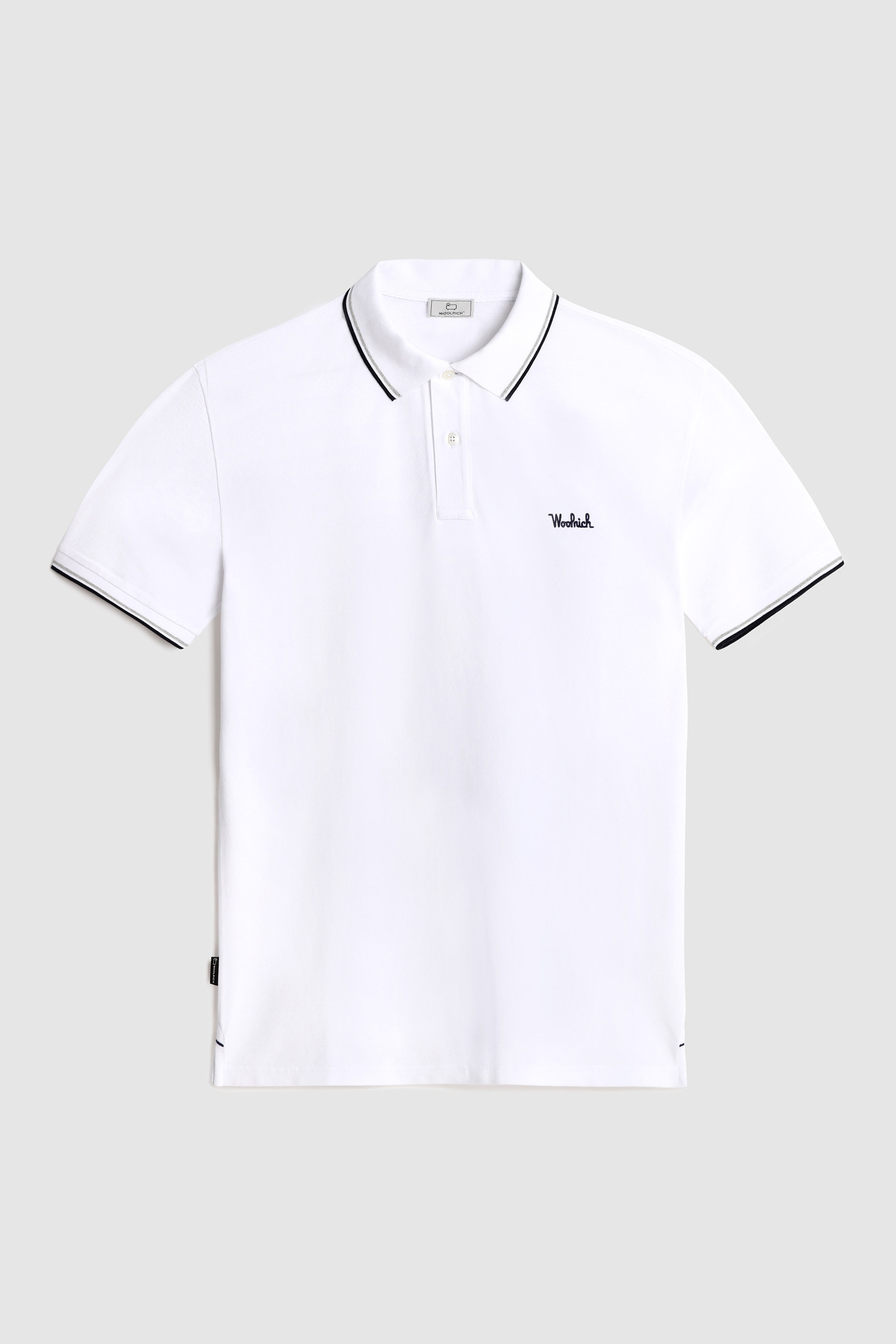 Monterey Polo Shirt in Stretch Cotton Piquet White photo 4 | Woolrich