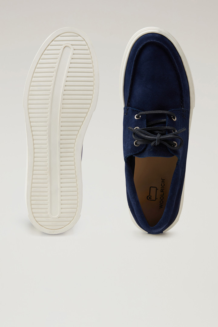 Boat Shoes in Suede Leather Blue photo 4 | Woolrich