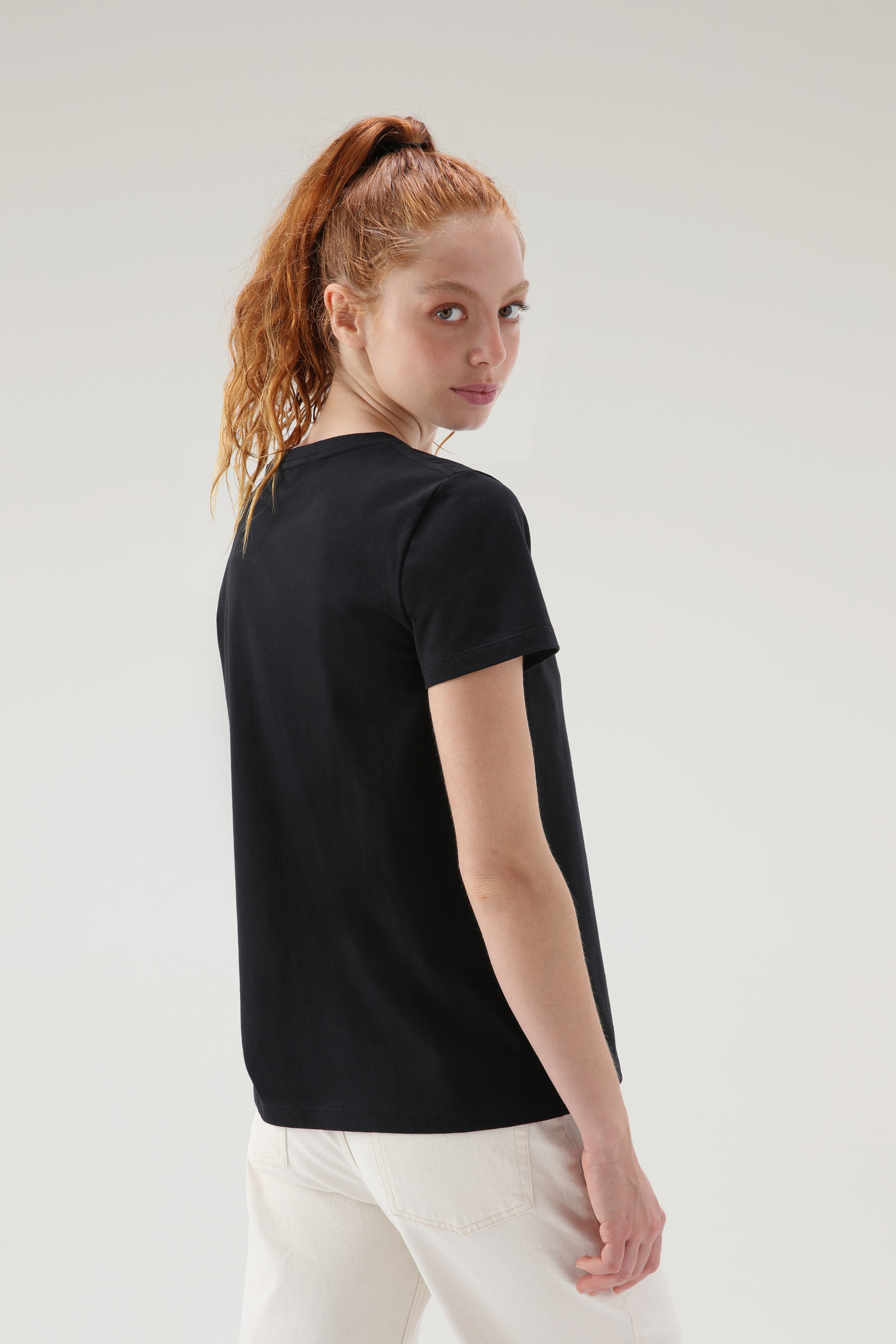 Camiseta de algodón con logo negro photo 3 | Woolrich