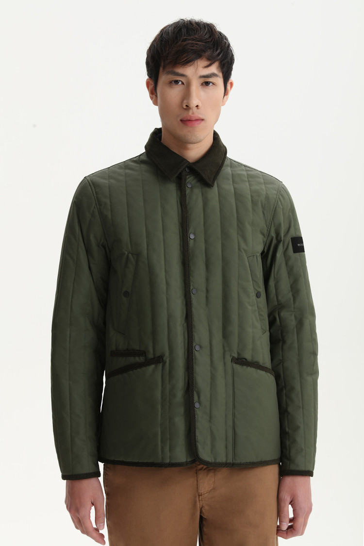 Giacca a camicia Barrier in cotone cerato British Millerain