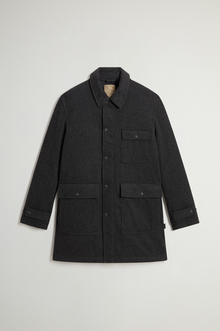 Mantel aus Loro Piana-Stoff aus reiner italienischer Schurwolle Grau photo 5 | Woolrich