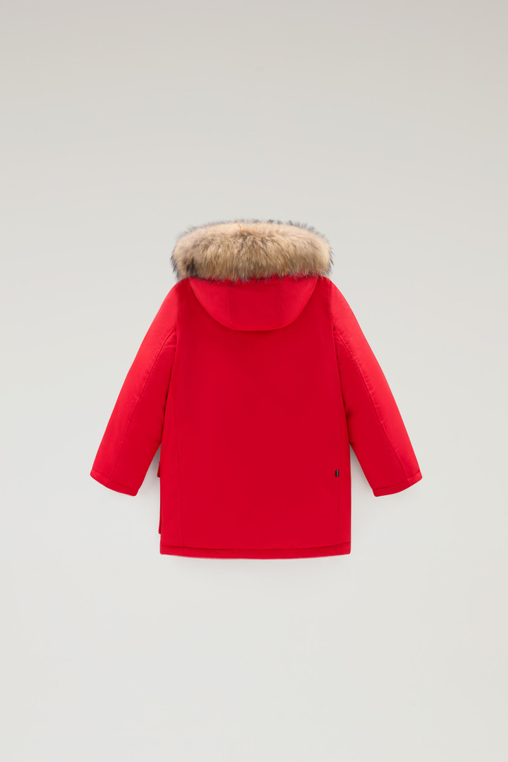 Boy's Arctic Parka in Ramar Cloth with Detachable Fur Red photo 2 | Woolrich