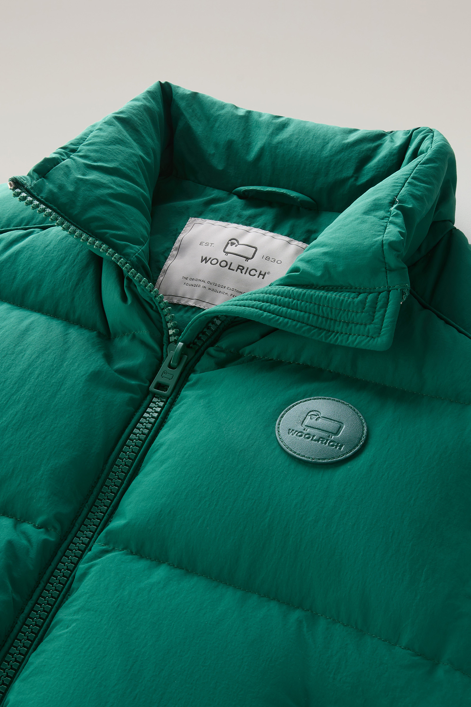 Quilted Vest in Eco Taslan Nylon Green photo 6 | Woolrich