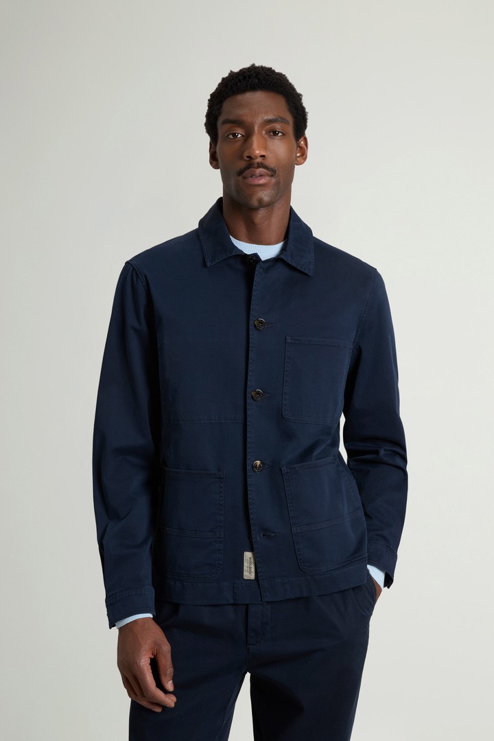 Giacca a camicia Chore tinta in capo in twill di cotone Blu photo 1 | Woolrich