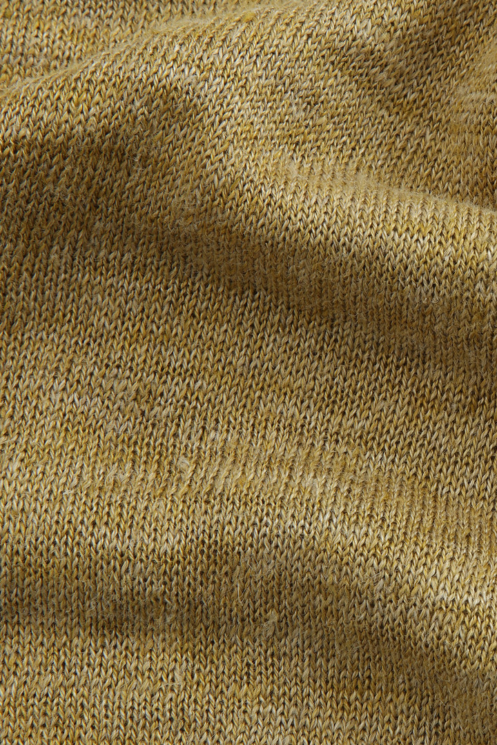 Haut en pur lin avec col côtelé beige photo 8 | Woolrich