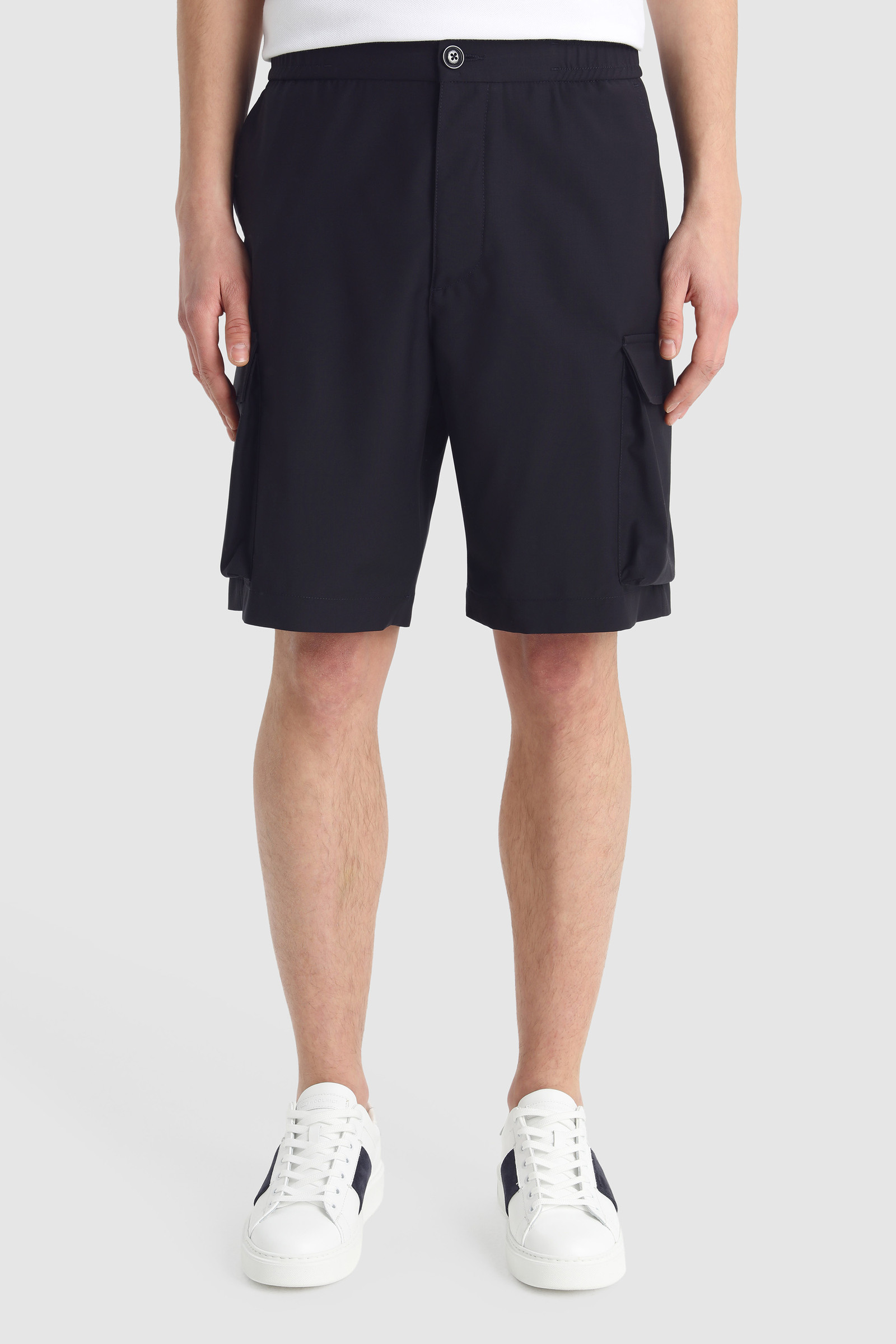 Short cargo en laine froide bleu | Woolrich