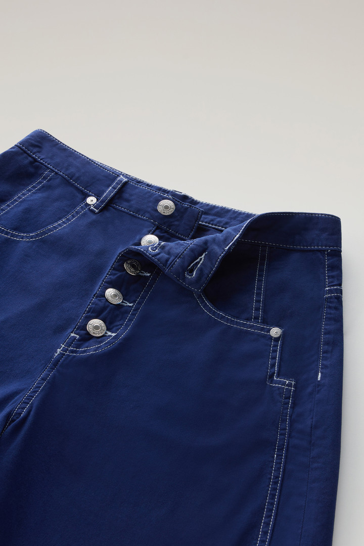 Garment-Dyed Stretch Cotton Twill Pants Blue photo 5 | Woolrich