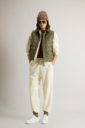 Quilted Microfiber Heritage Vest Green | Woolrich