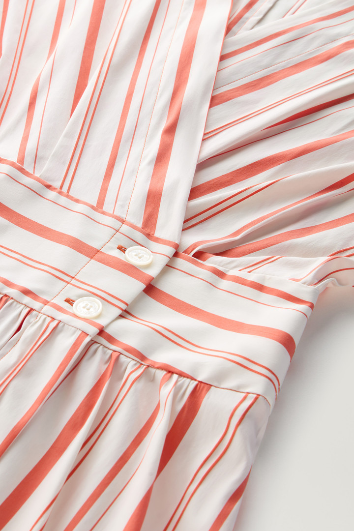 Striped Dress in Cotton Blend Poplin White photo 7 | Woolrich