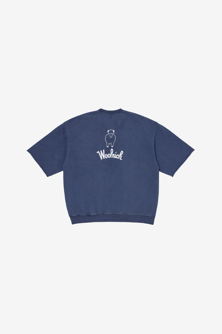 RUN SHEEP S/S SWEATSHIRT Blue photo 2 | Woolrich