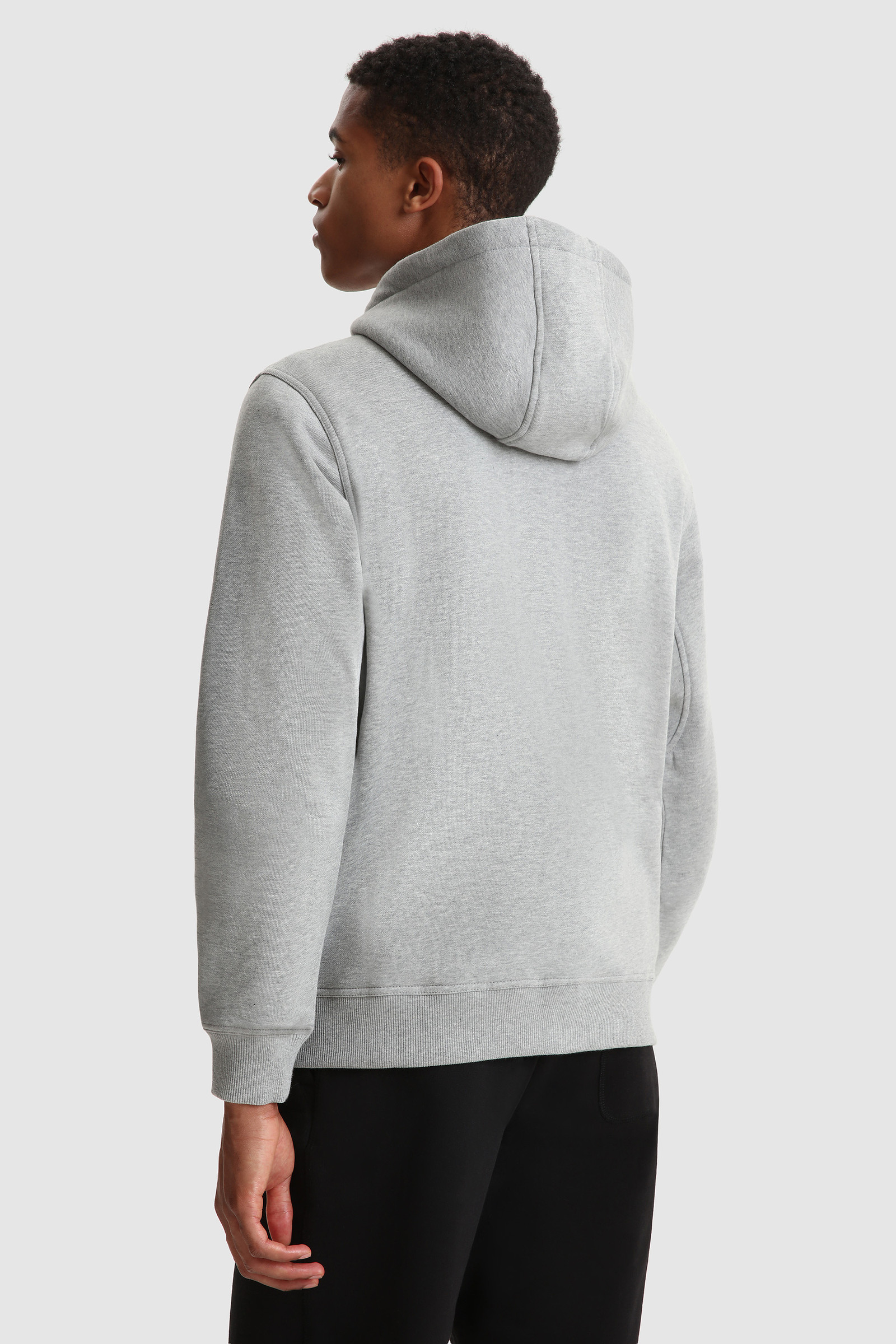 Luxe Full-Zip Hoodie Grey photo 4 | Woolrich