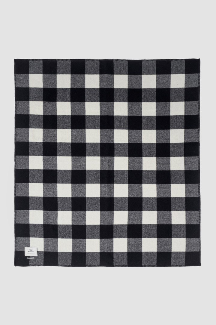 Buffalo Check Pure Wool Blanket - Made in Italy White photo 4 | Woolrich